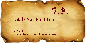 Takács Martina névjegykártya