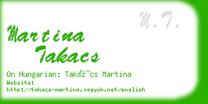 martina takacs business card